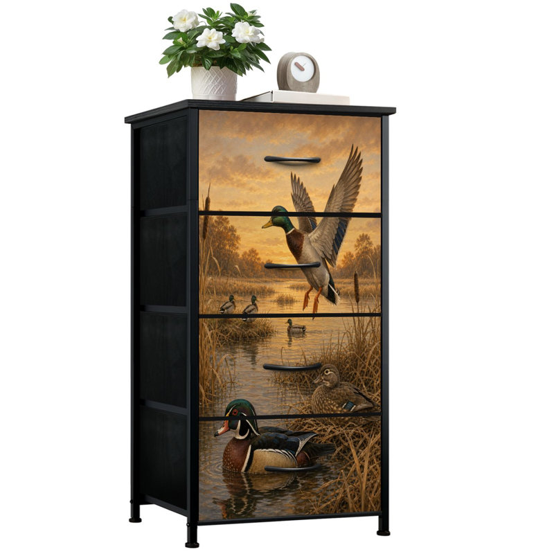 Commode verticale 4 tiroirs Mallard Ducks