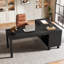 Bureau en L avec armoire de rangement, bureau d'ordinateur en coin de 59 pouces-597061432