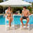 Outdoor Tall Adirondack Chairs With Tray,Patio Lounge Chair 3 In 1,High Back Wide Armrests,Ergonomic Design,For Patio,Camping,Pool,Outdoor Use.(Teak Color)-1289395688