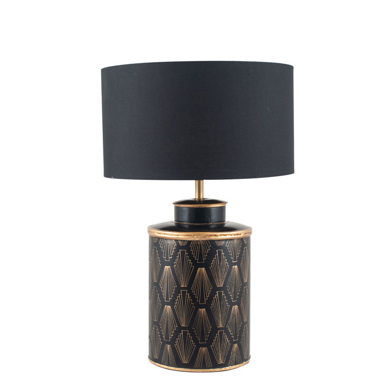 Drum Lamp Shade ( Screw On ), 20cm H x 35cm W x 35cm D, Black
