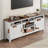 70.9" Farmhouse TV Stand with Adjustable Shelves and Cabinet Doors, Rustic Entertainment Center for Living Room or Bedroom-1197994168