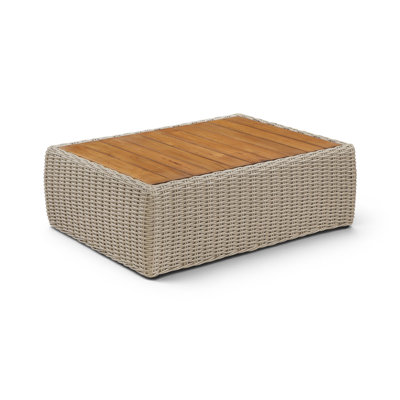 Table basse d'extérieur Delmo Taupe