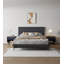 Table de chevet Mid-Century moderne avec tiroir pleine extension et tablette bleu marine Duane-91028843