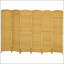 Paravent 6 panneaux pliant, écran d'intimité tissé à la main pour la maison et le bureau, esthétique du bois naturel