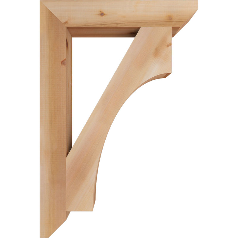 Support en bois Westlake, Cèdre rouge, 36" H x 3.5" W x 24" D