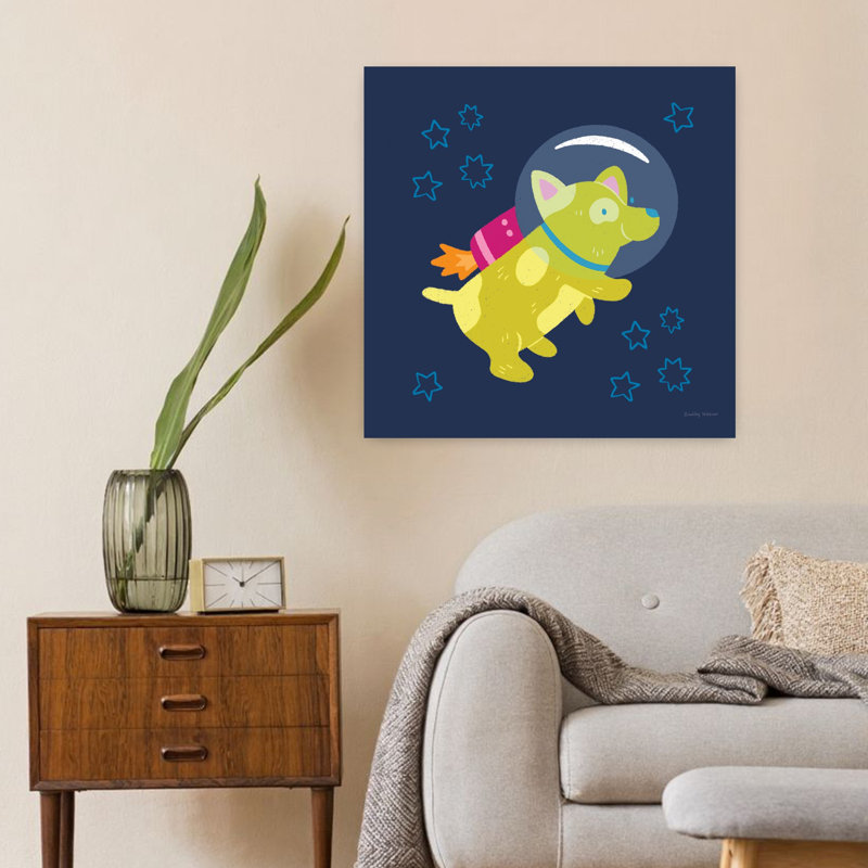 Art contemporain Tails V avec animaux, H 24 po x l 24 po