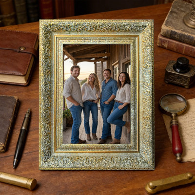 8" x 10" Antique Gold 3 PCS Heritage Style Picture Frame for Travel Memory Display