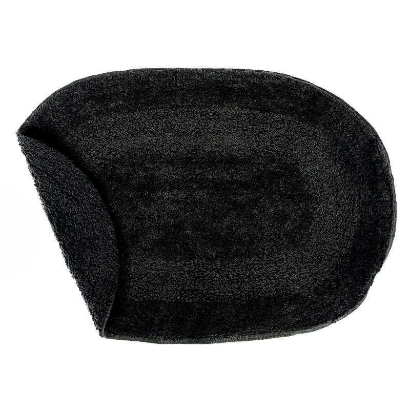 Harriell Cotton Bath Rug, Black