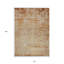 Tapis extérieur lavable abstrait 10 pi x 14 pi cuivre et terre cuite