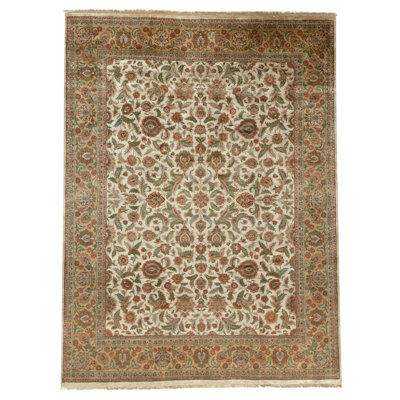 Tapis doré de haute qualité noué à la main