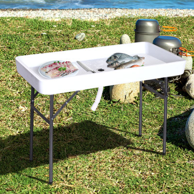 Folding Fish Fillet 23.5" x 47.5" Free Standing Service Sink