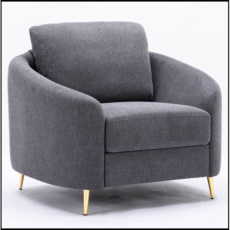 Fauteuil d'appoint à dossier lâche