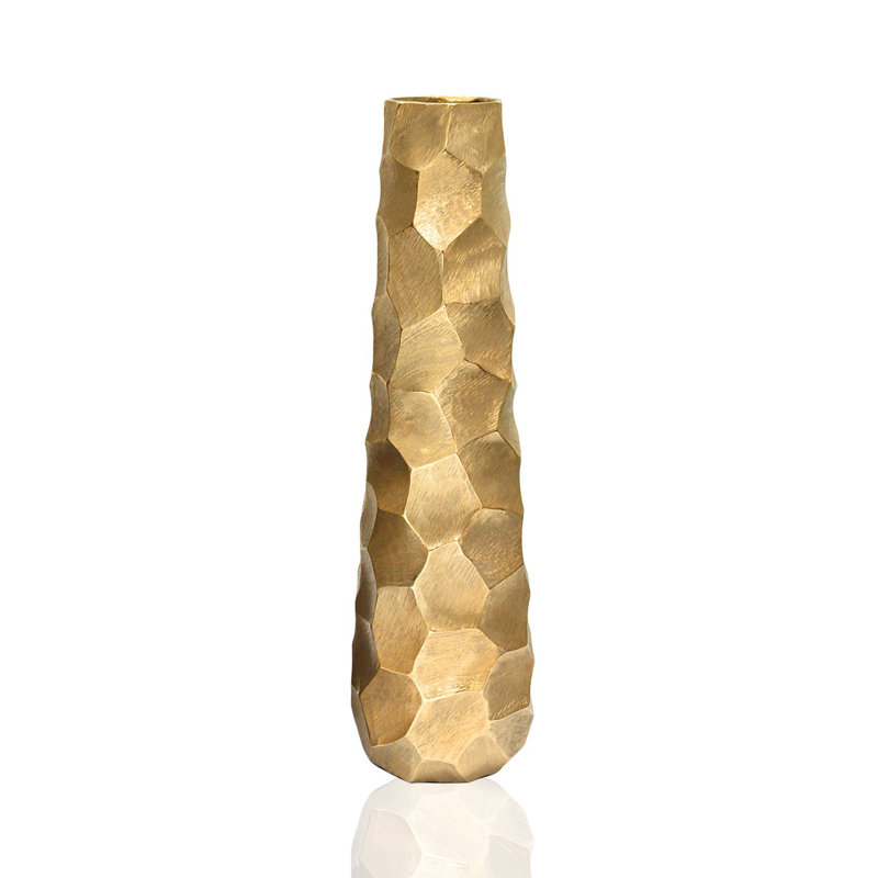 Otho Metal Floor Vase, 24" H x 7" W x 7" D, Silver