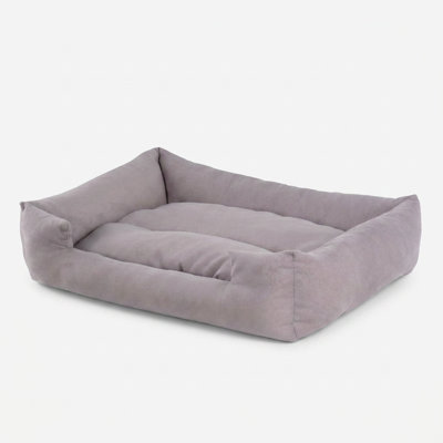 Plush Bolstered Rectangle Lounger Pet Bed