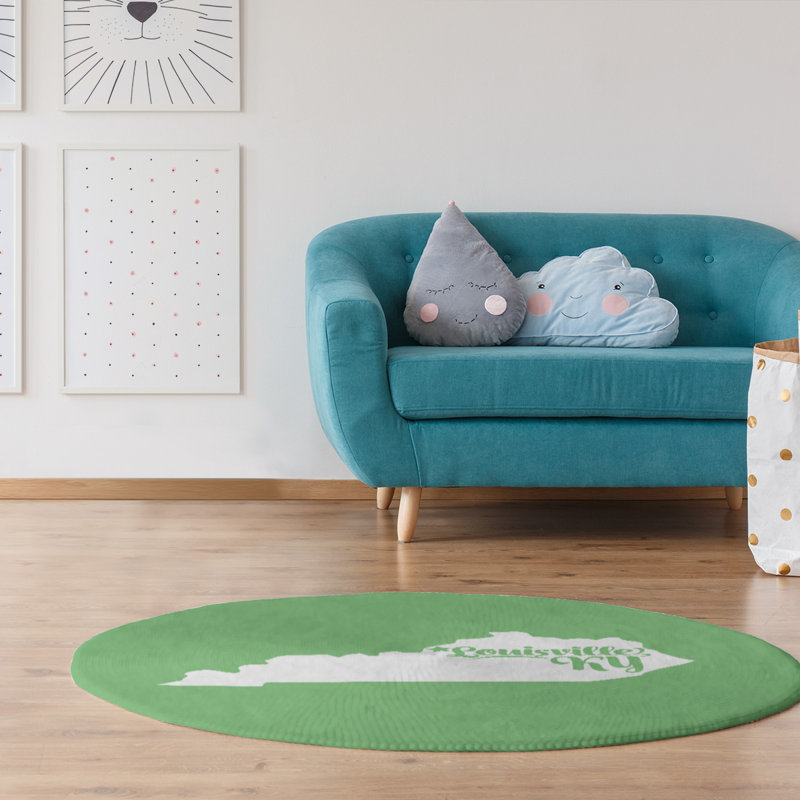 Chenille Indoor Rug, Round 5'