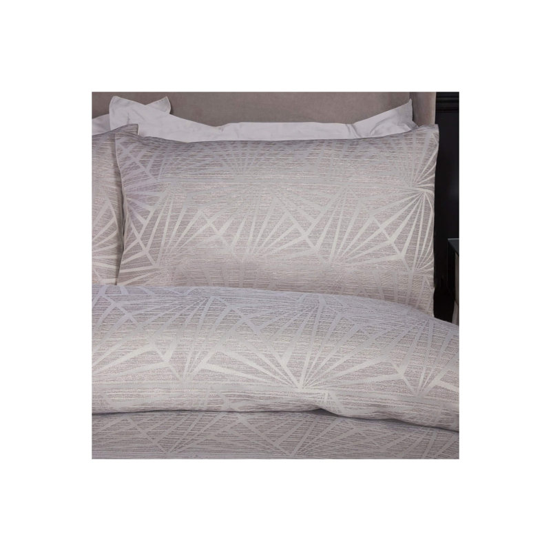Sheri Polyester No Pattern Duvet Cover with Pillowcases Included, Ivory, Double - 2 Standard Pillowcases