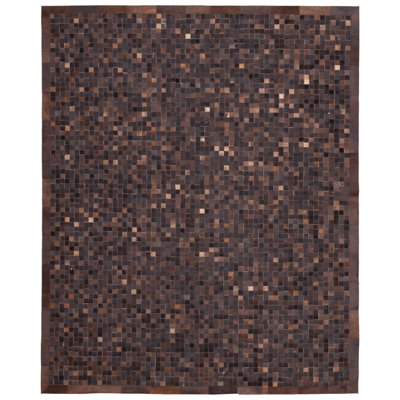 Cowhide Patchwork Brown Rug 8'1" x 10'0"