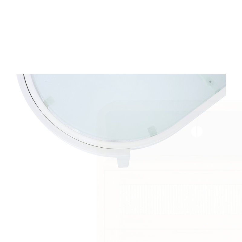 Table basse d'extérieur moderne avec plateau en verre trempé
