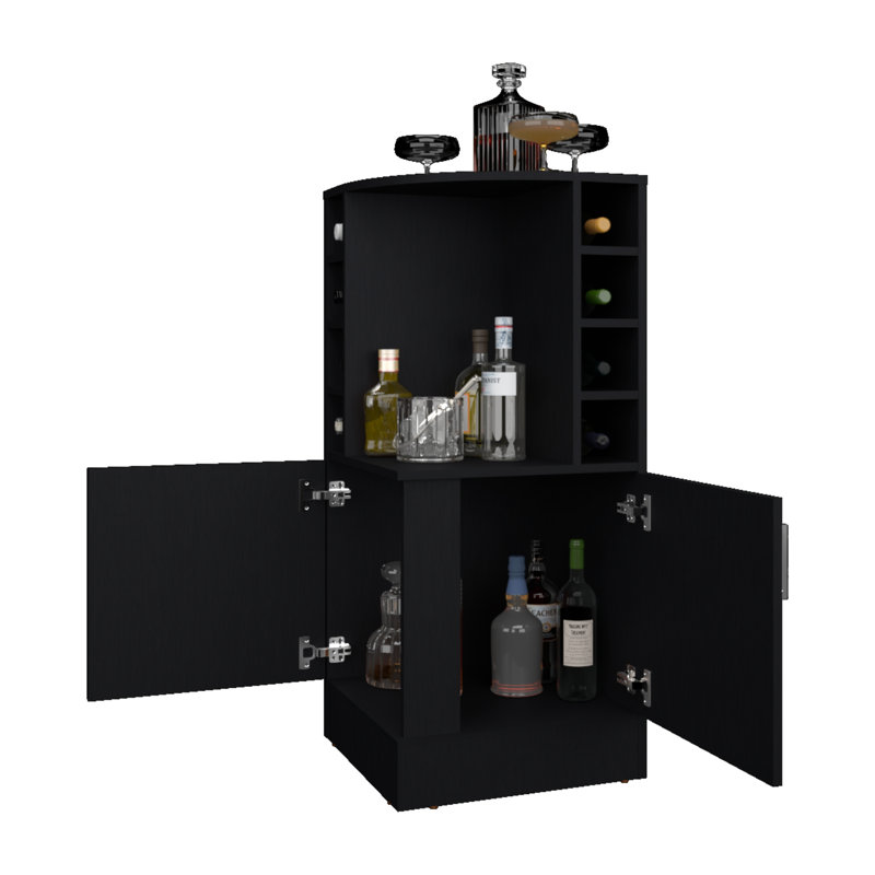 Armoire de bar Jakes, Noir