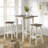 Poppy-Jo 2 - Person Pine Solid Wood Solid Wood Top Four Leg Dining Set