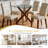 36'' Square Tempered Glass Dining Table with Modern Walnut Metal Legs, Seats 2-4-317437571