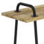 Banc de hall d'entrée en bois de manguier massif de 56 po avec pieds en métal Berkeley-505859687