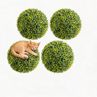 Artificial Topiary Balls Set of 2 for Indoor and Outdoor, Hanging Plant Balls for Backyard Balcony Garden Home Decor