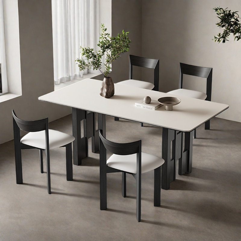 Ensemble de tables de roches noires mates, H 29,52 po x L 62,99 po x l 31,49 po, 5