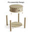 Table d'appoint ronde en bois avec rangement de tiroir pour les petits espaces et le salon