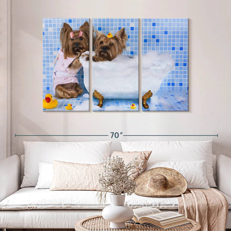Ketti Bubble Bath Dogs, 32" H x 50" W