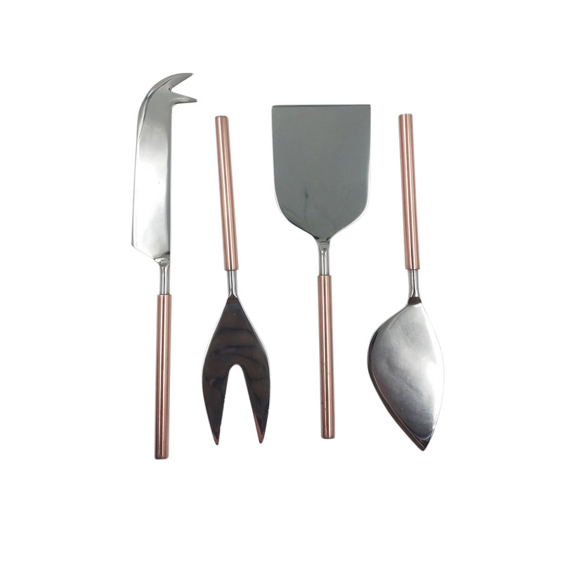 4 Piece Stoneware Cheese Serving Set