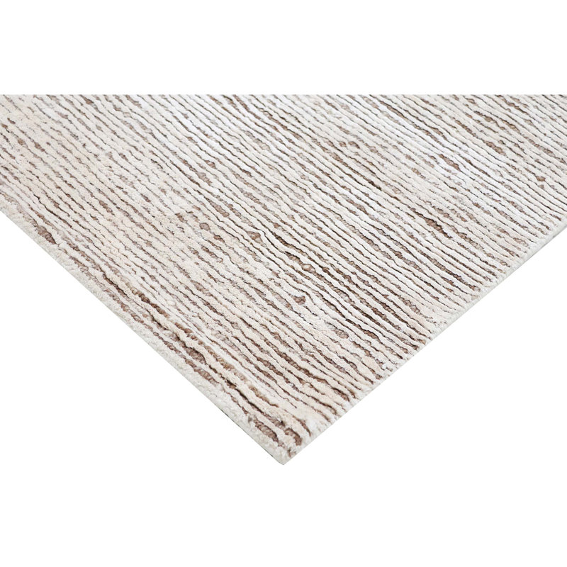 Hand Knotted Area Rug in Sand And Camel, Rectangle 10' x 14'