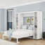 Grand lit escamotable avec armoires de rangement-1314557566