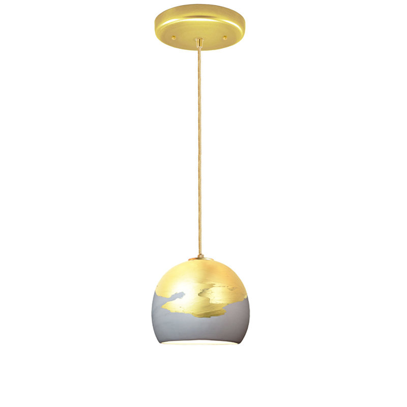 Ombre 1 - Light Pendant, Brass, Matte Gray/Brass, Yes