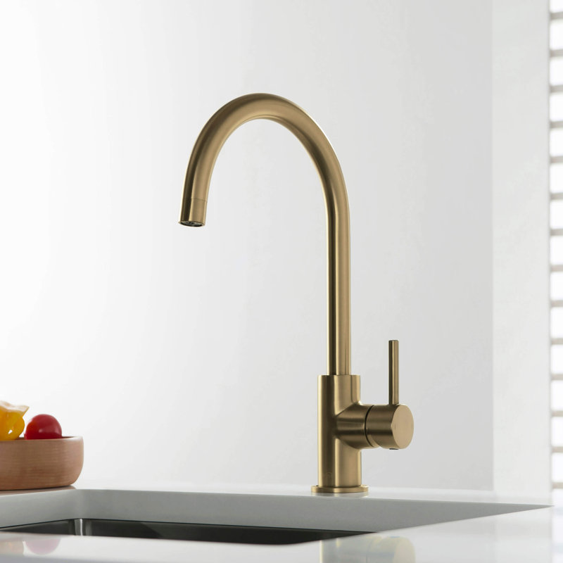 Robinet de bar Lowa Kibi avec accessoires, Laiton brossé, Sans distributeur de savon