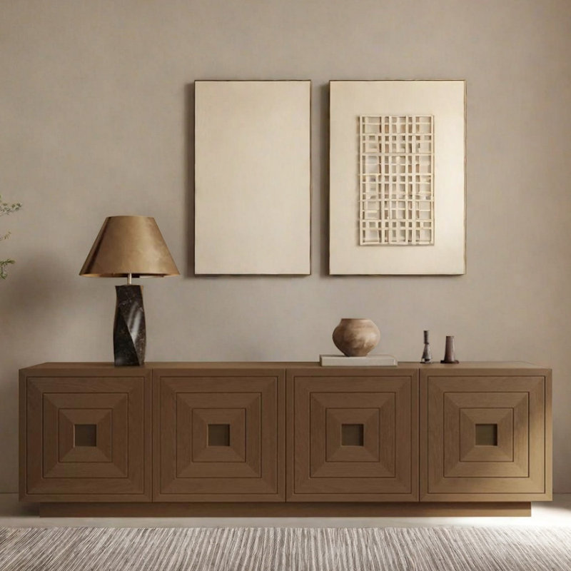 Meuble télé minimaliste, H 21,65 po x L 78,74 po x l 15,74 po