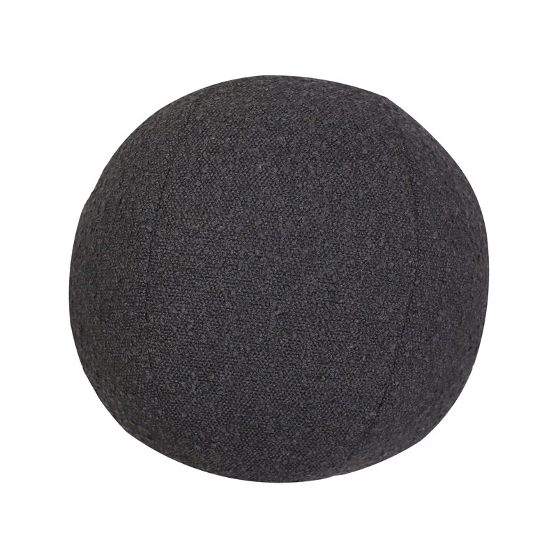 Boba Reversible Throw Pillow, 9"H x 9"W, Black Boucle