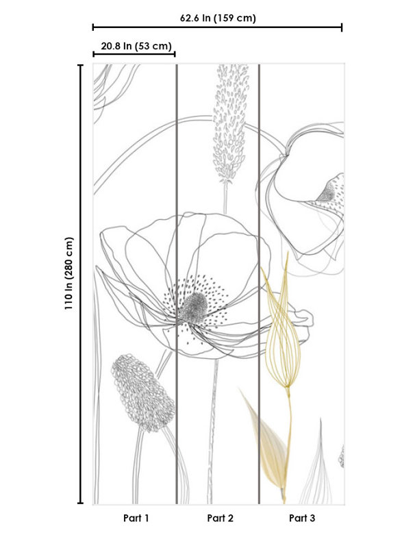 Papier peint floral Donan