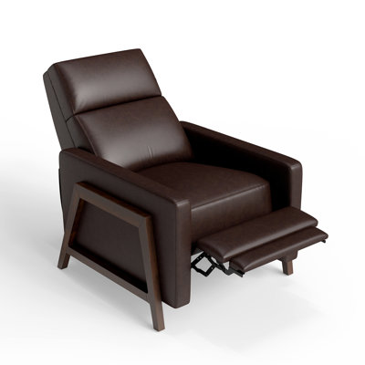 Edwin Vegan Leather Solid Wood Recliner