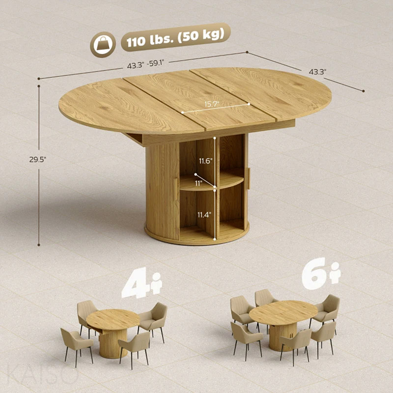 Storage Kitchen Table,Extendable Dining Table