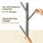 Freestanding Wooden Coat Rack with 8 Hooks-1663927348