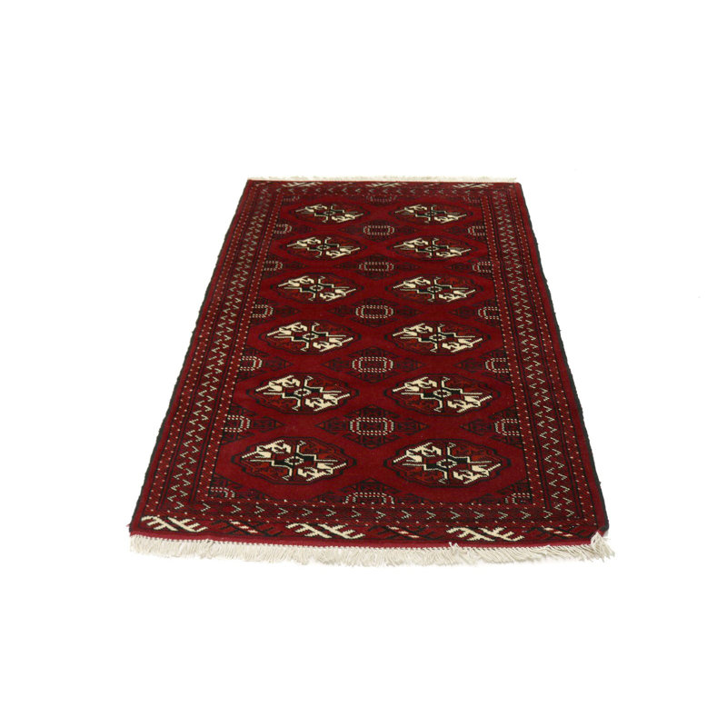 Tapis décoratif en laine noué à la main de conception unique 3 pi 3 po x 4 pi 11 po new age turkoman