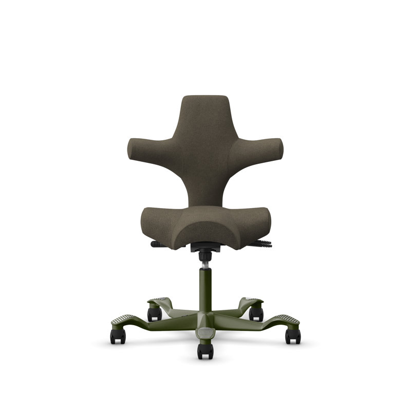 Chaise à hauteur standard réglable HœG Capisco, Standard, Vert mousse, Gray Dove