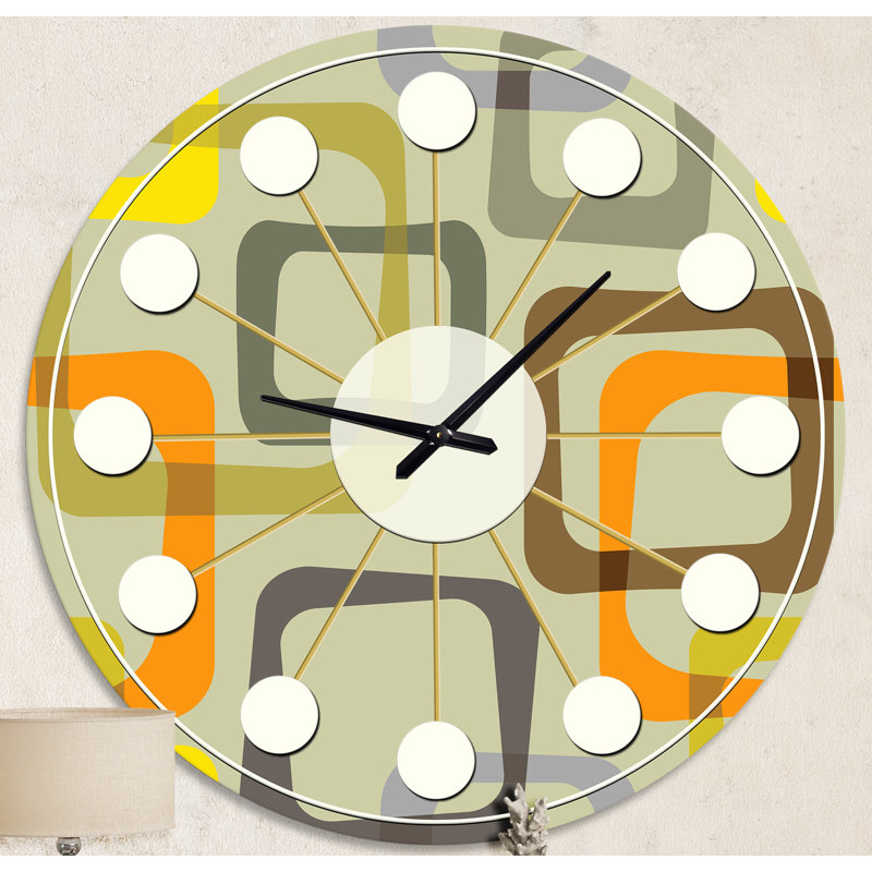 Horloge murale rétro Mid-Century, Moyen
