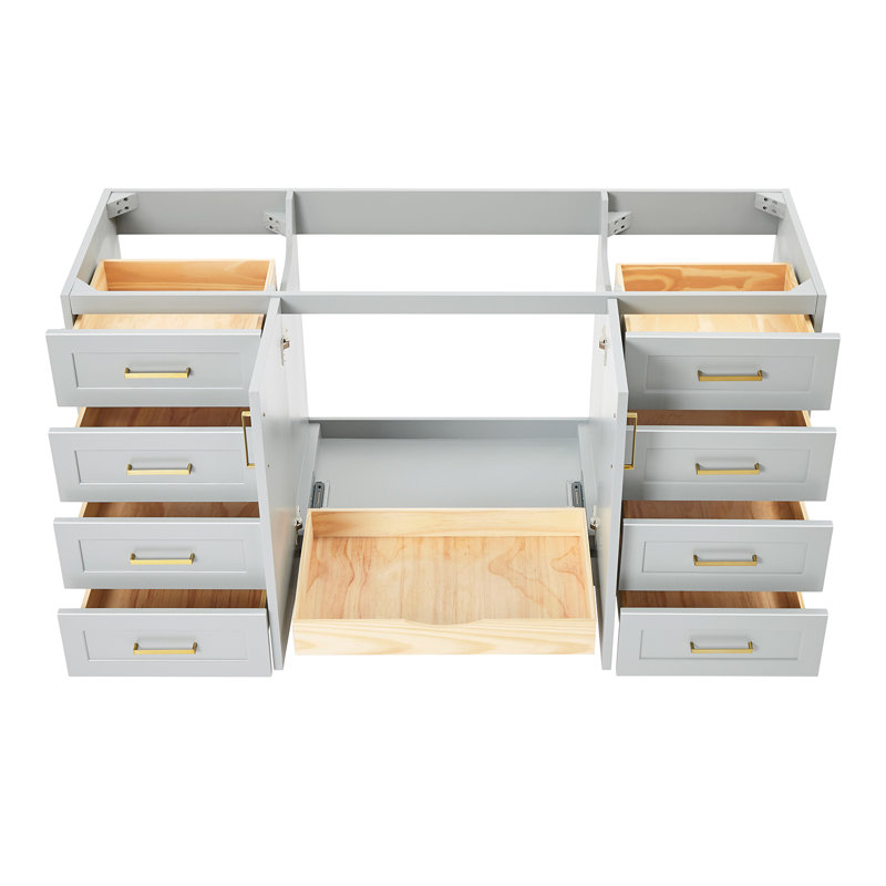 66'' Single Bathroom Vanity Base Only, Gray