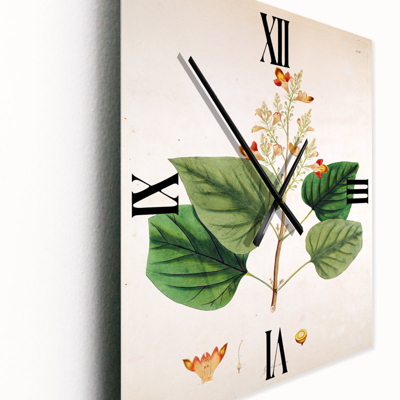 Horloge murale rétro London Plants, Grand