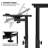 Adjustable Rolling Computer Desk Mobile Tiltable Laptop Tray with Shelf-1637158812