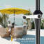 Parasol 8,5 pi avec 10 nervures, manivelle et inclinaison, jaune