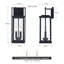 Lanterne murale extérieure noire à 2 lumières de 47 cm (18,5 po) avec allumage automatique crépusculaire