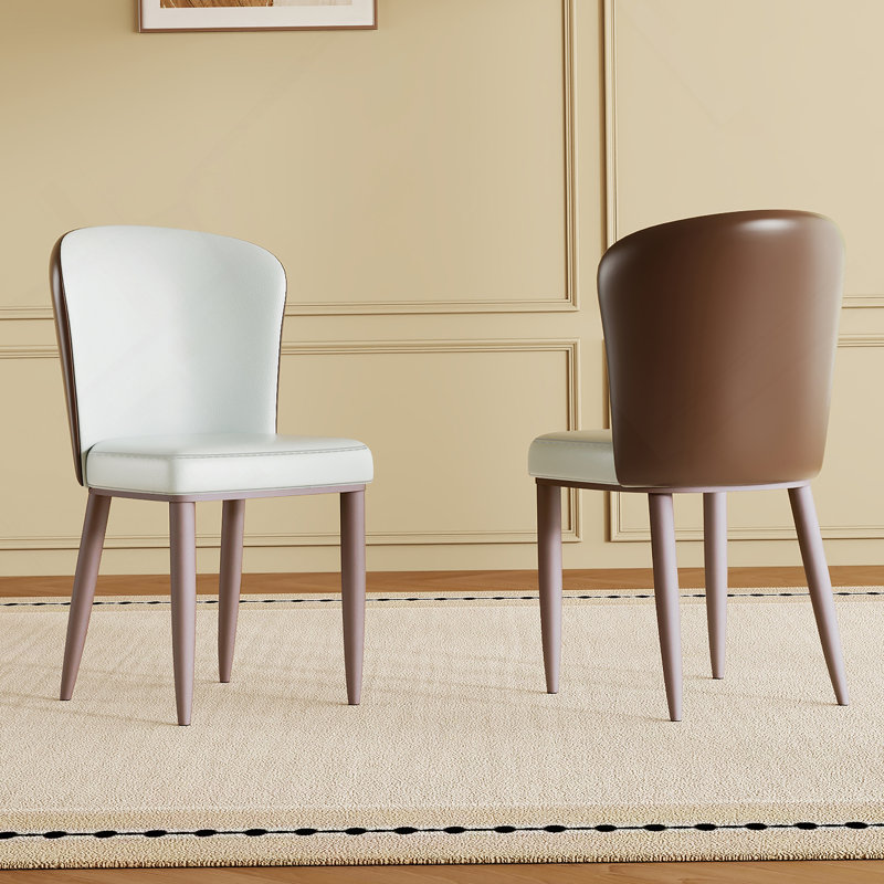 Chaises de salle à manger ergonomiques et modernes avec des pieds robustes pour des sièges confortables dans la maison et le bureau (ensemble de 2)